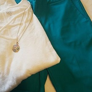 Teal Cropped Pants NWT